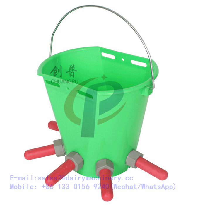 8 Voeder van het het Toestellen Plastic Kalf van liter de Zuivelmachines, Lam het Voeden Emmer